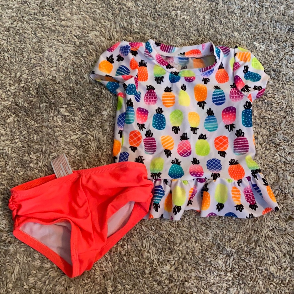 12 month Cat & Jack pineapple bathing suit
